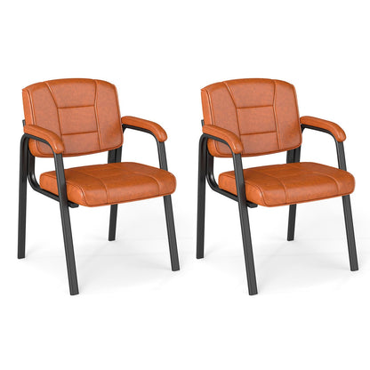 Set of 2 Big and Tall Guest Office Chair Waiting Room Chair for Reception Meeting