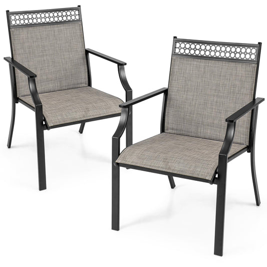 Large Outdoor Chairs with Breathable Seat & Ergonomic Back