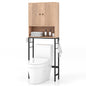 Over The Toilet Storage Cabinet with 2 Doors and Adjustable Shelf