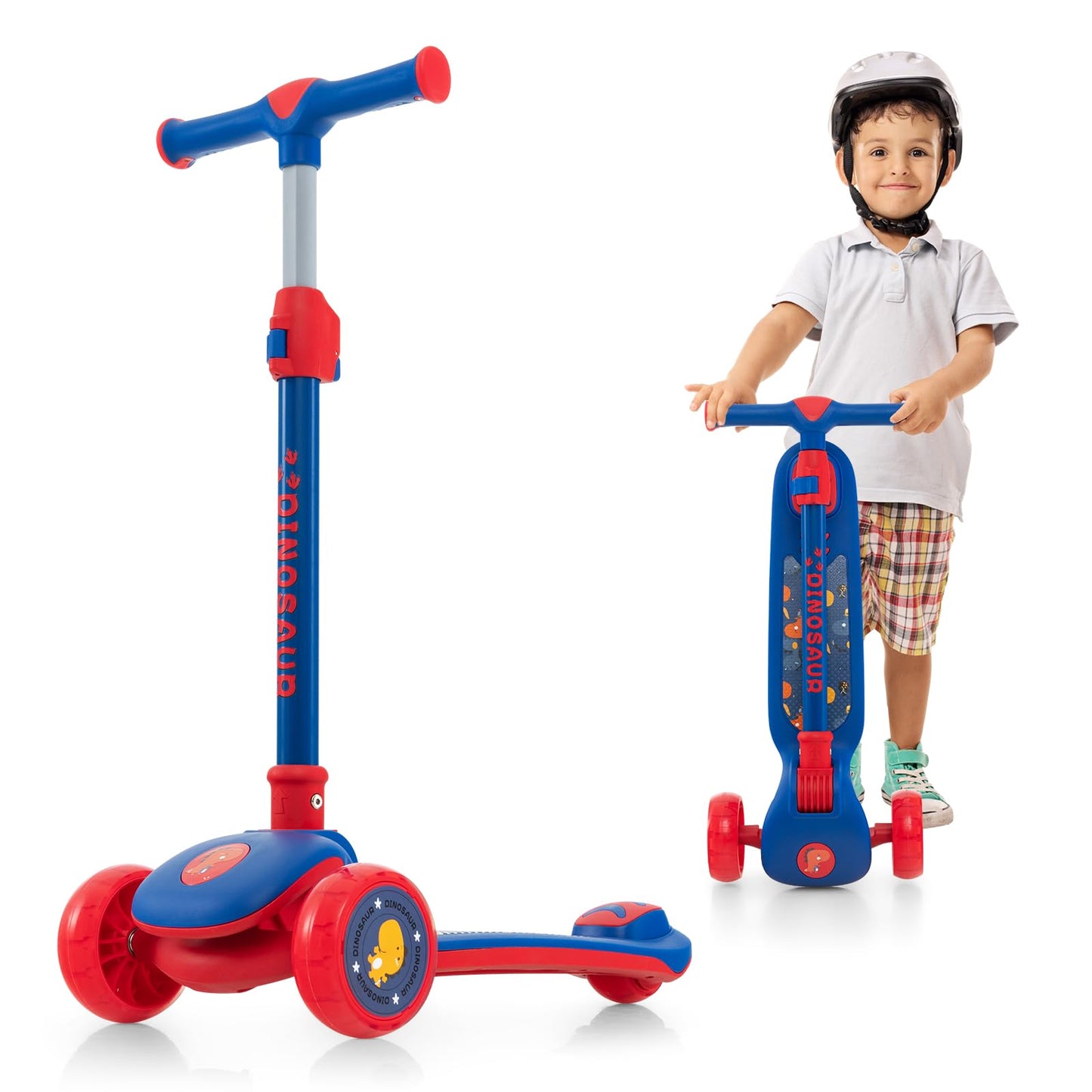 3 Wheel Foldable Scooters with Light up PU Wheels