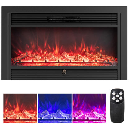 36-Inch Electric Fireplace Insert with Remote Control