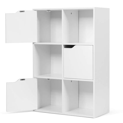 6 Cube Storage Cabinet with 3 Cupboard Doors
