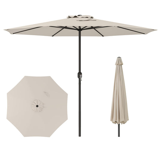 3.5M Water-resistant Patio Umbrella with Crank Handle