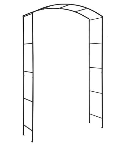 GiantexUK Metal Garden Arch, 2.3M Heavy Duty Trellis Pergola Arbour with 4 Ground Anchors