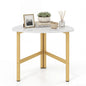 Coffee Table Triangle Center Table with Metal Legs Industrial Accent Sofa Table