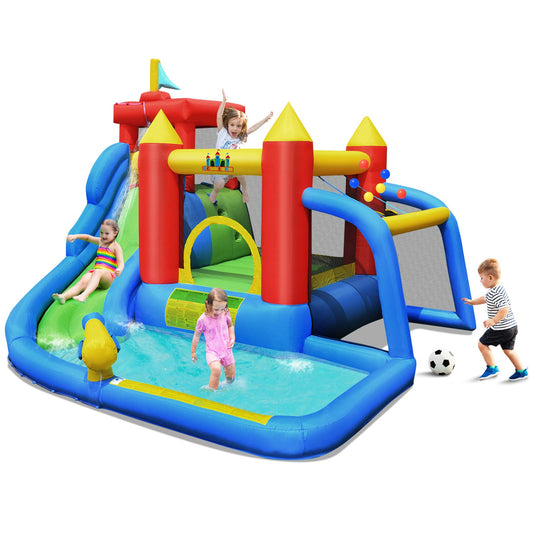 Kids Inflatable Water Park with Slide for Summer Outdoor Play
