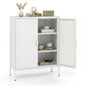 Metal Buffet Sideboard with 2 Doors and Adjustable Shelves