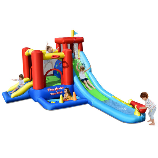 9 in 1 Giant Kids Bounce House with Water Slide without Blower