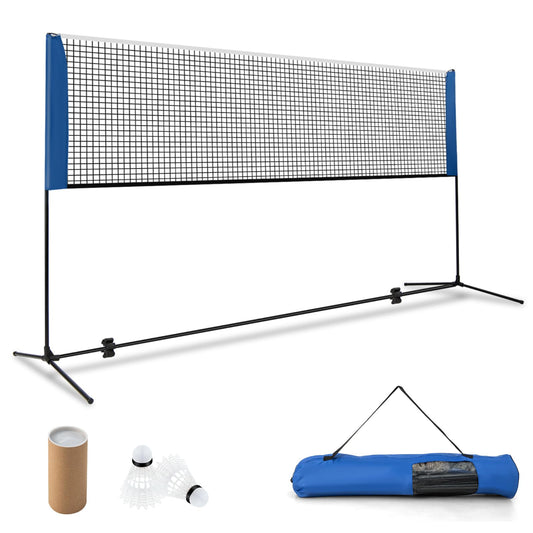 Adjustable Badminton Net Set for Backyard Driveway Beach Portable