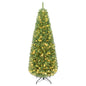 Pre-lit Slim Christmas Tree, Hinged Pencil Xmas Tree