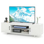 TV Stand for TVs up to 70 Inches with Power Outlet and 2 Cable Holes