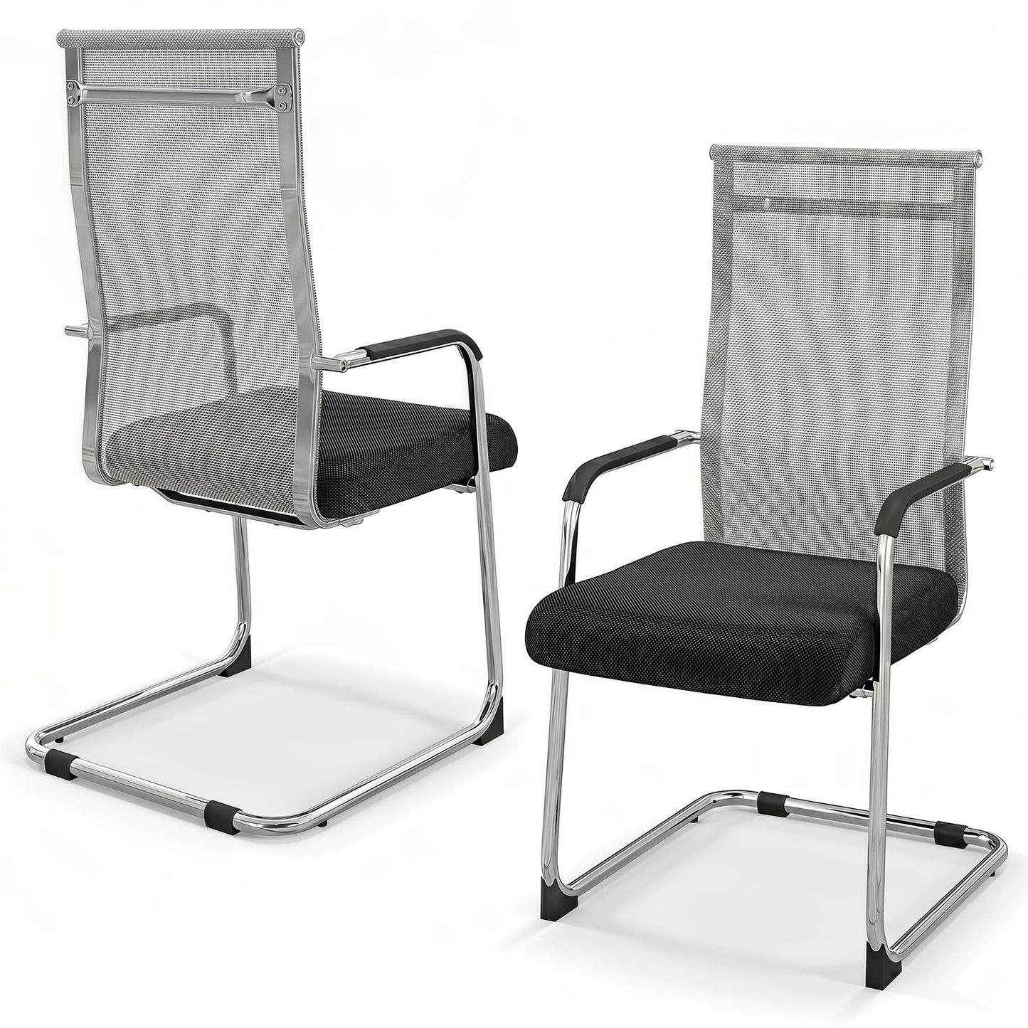Meeting Office Chairs Set of 2/4, Mesh Reception Desk Chairs