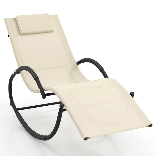 Outdoor Zero Gravity Recliner Garden Chair with Removable Headrest