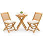 3 Piece Folding Bistro Set with Cushions for Patio