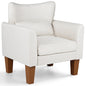 Wingback Armchair, Linen Fabric Accent Chair with Pillow