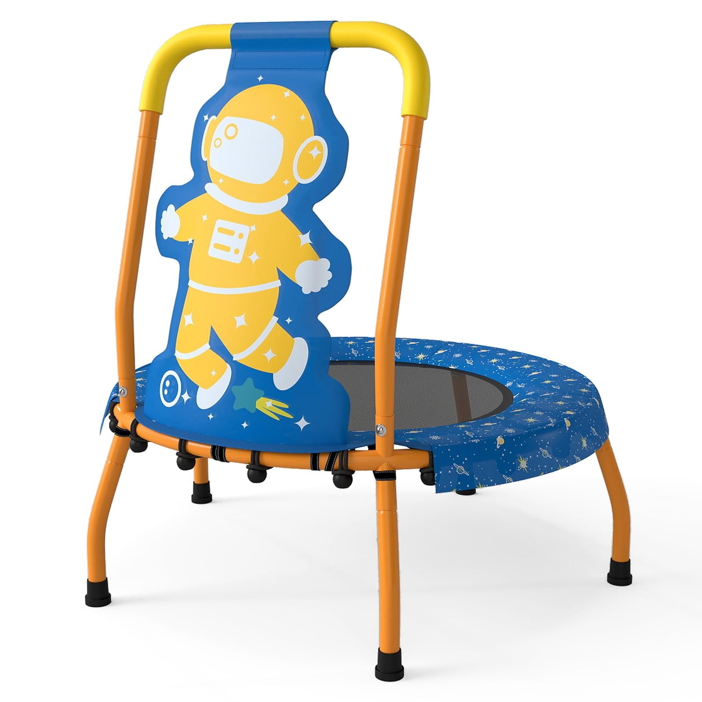 EN71 Certified Cute Children Trampoline with Foam Padded Handle