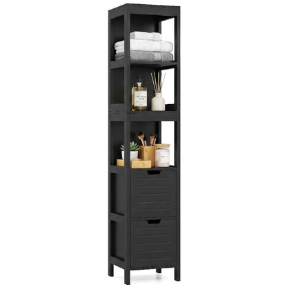 Tall Bath Storage Unit with 2 Deep Box Drawers