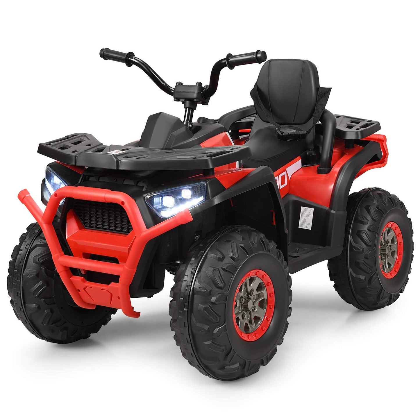 12V Kids Electric Ride on Car Toy with LED Lights, Music and 2 Speeds