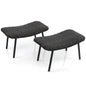 All-Weather Rattan Footstools Set of 2 with Quick-Dry Foam