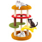 Cat Tree, 106cm Tall Hamburger-Theme Cats Tower | Indoor Multi-Level Kitten Climbing Stand Activity Center