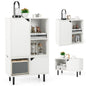 Stackable Bookcase with Adjustable Shelf and Cubes for Living Room Bedroom