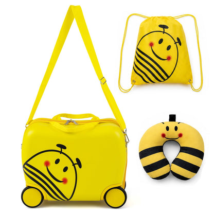 3-Piece Bee Design Kids Bee Design Set with Rucksack & Neck Pillow for Ages 3+