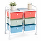 6 Drawer Storage Cart with Lockable Wheels & Handles