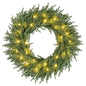 60cm/24inch Pre-Lit Christmas Wreath with LED Lights