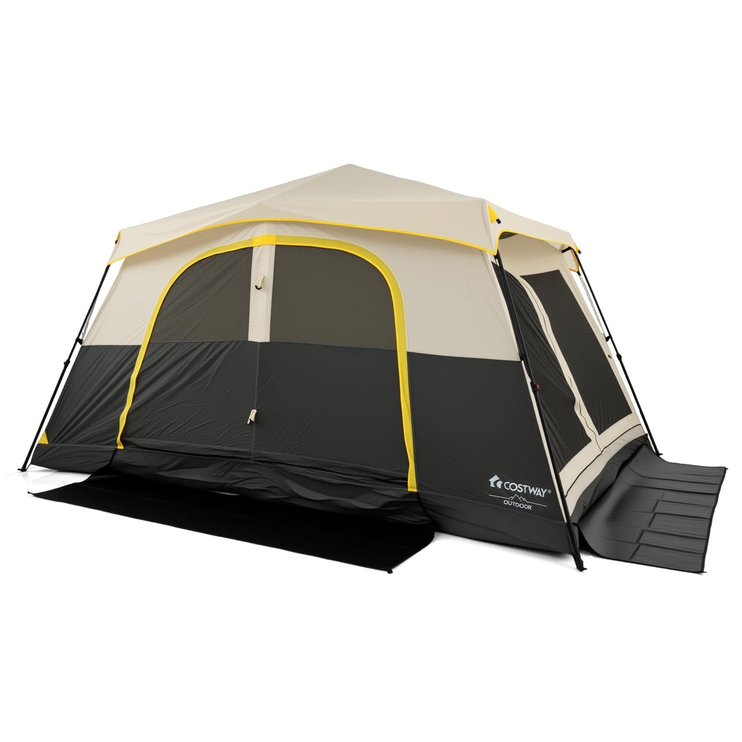 Instant Camping Tent, 10 Person Family Tent with Rainfly