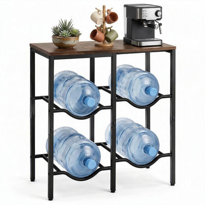 GiantexUK 4-Tray Water Jug Holder, 2-Tier Water Bottle Rack