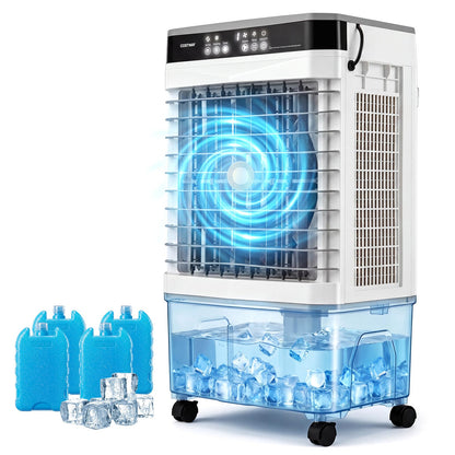 3-in-1 Evaporative Air Cooler with 15L Water Tank and 3 Speeds