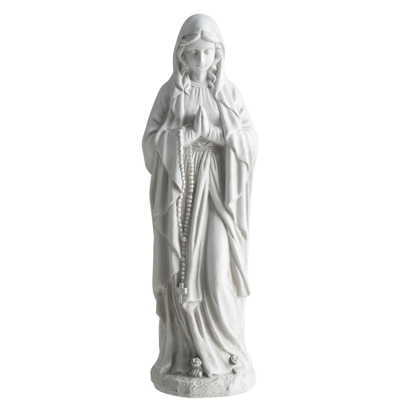 Garden Statue, Tall Virgin Mary/St. Francis Statue, Indoor Outdoor Religious Sculpture Art Decoration