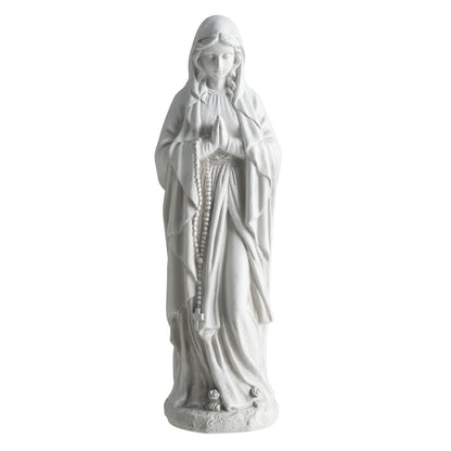 Garden Statue, Tall Virgin Mary/St. Francis Statue, Indoor Outdoor Religious Sculpture Art Decoration