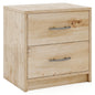 2-Drawer Nightstand with Storage for Living Room Bedroom