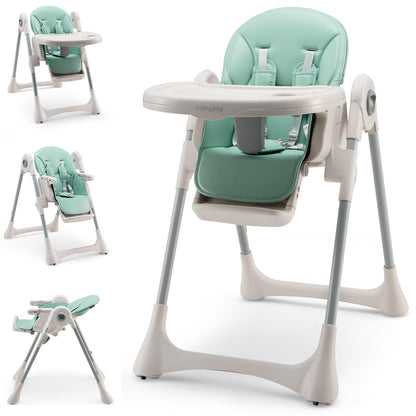 Baby High Chair Foldable Infant Dining Chair with Wheels