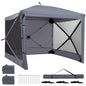 Pop Up Screened Gazebo, 4/6-Sided Instant Camping Shelter Tent with Bug-Proof Mesh Sidewalls