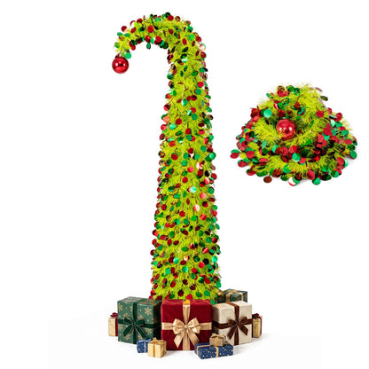 150 cm Pop Up Whimsical Christmas Tree, Easy Setup, Lime-Green