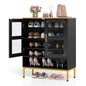 5-Tier Shoe Cabinet with Mesh Doors and Adjustable Shelves