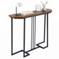 110 CM Narrow Entryway Table with Faux Marble Top for Living Room