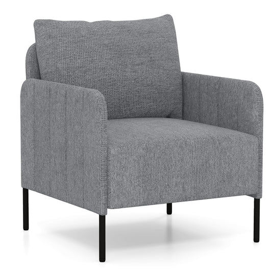 Chenille Single Seat Sofa with Cushion and Adjustable Foot Pads