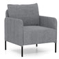 Chenille Single Seat Sofa with Cushion and Adjustable Foot Pads
