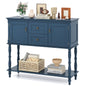 Vintage Console Table with 2 Drawers, 2 Door Cabinets