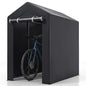 Heavy-Duty Portable Storage Shed with Roll-up Zipper Door and Sun-Protective Canopy