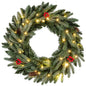 60cm/24inch Pre-Lit Christmas Wreath with LED Lights