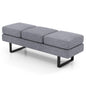 Waiting Room Bench Seating with 3 Seats and Metal Frame Leg