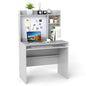 Computer Desk with Magnetic Bulletin Board and Keyboard Tray