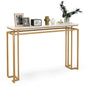 120cm Long Faux Marble Slim Entryway Table Sofa Side Table