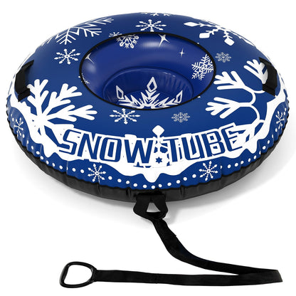 Inflatable Snow Tube, Heavy-Duty Sled Ski Tube with Handles