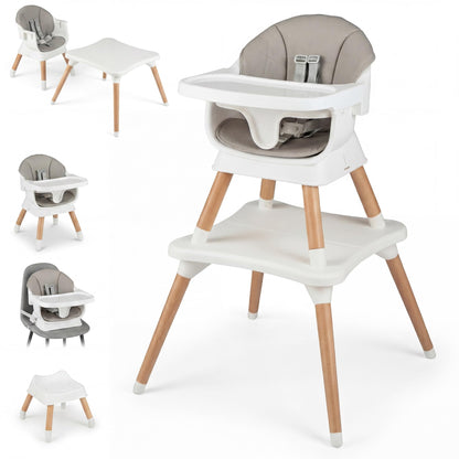 9 in 1 Convertible High Chairs for Toddlers, Infant Highchairs with Solid Wood Legs