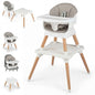 9 in 1 Convertible High Chairs for Toddlers, Infant Highchairs with Solid Wood Legs